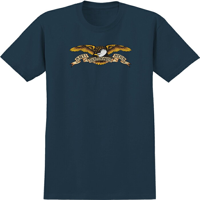 【スケートボード / Tシャツ】【送料無料】ANTIHERO SKATEBOARDS (アンチヒーロー・スケートボード) EAGLE S/S TEE PIGMENT DYED / MIDNIGHTスケートボードアパレル/T-SHIRTS