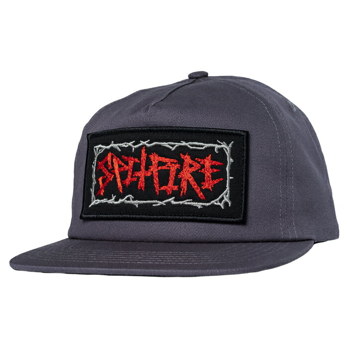 【CAP/ 帽子/ スケートボード】【送料無料】SPITFIRE WHEELS(スピットファイヤー・ウィール）GAS MASK SCRIPT PATCH HAT / CHARCOALスケートボードアパレル / キャップ