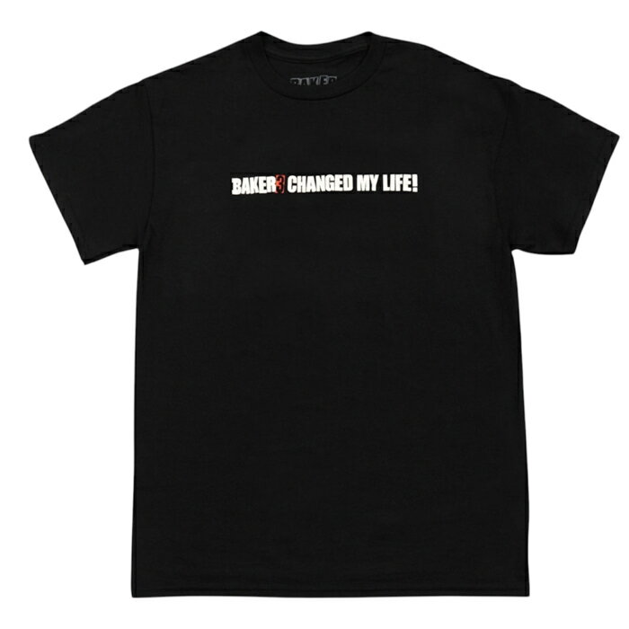 BAKER SKATEBOARDS (ベイカー・スケートボード) BAKER 3 CHANGED MY LIFE TEE / BLACKスケボー / スケートボード