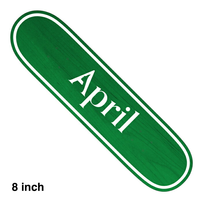 【スケボー/スケートボードデッキ】【送料無料】APRIL (エイプリル)OG LOGO / GREEN INVERT8