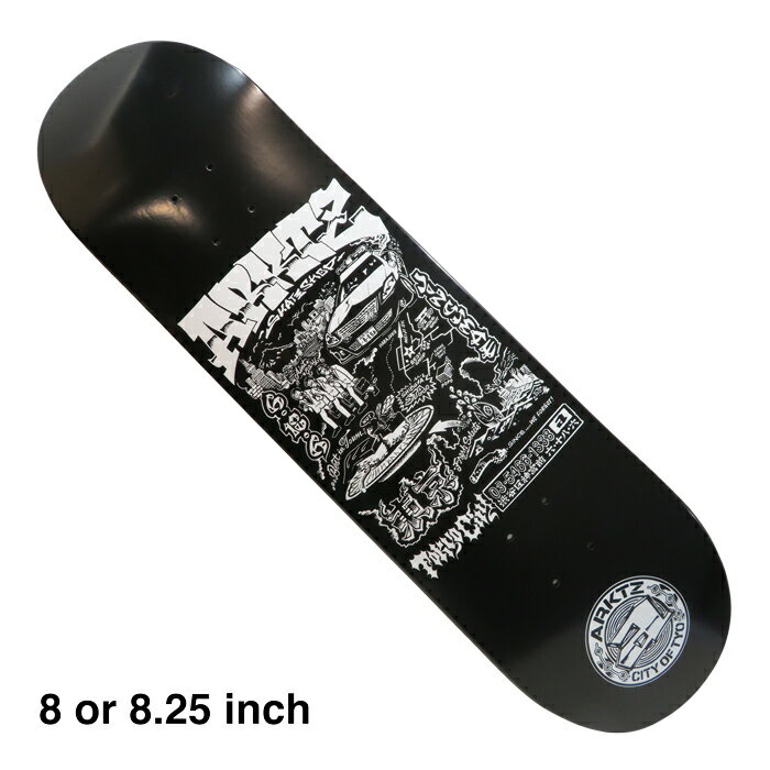 【スケボー/スケートボードデッキ】【送料無料】ARKTZ / City Of TYO Map Deck / Blackout8