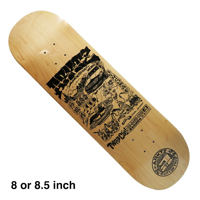 【スケボー/スケートボードデッキ】【送料無料】ARKTZ / City Of TYO Map Deck / Natural8