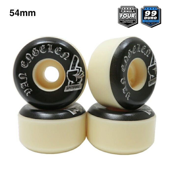 【スケボーウィール/スケートボード】SPITFIRE WHEELS(スピットファイヤー・ウィール)FORMULA FOUR (F4) ウィール CONICAL (コニカル) SHAPE A.V.E CHROME 99Du 54mm WHEEL