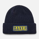 【スケボー/ スケートボード / ビーニー】BAKER SKATEBOARDS (ベイカー・スケートボード) BRAND LOGO BEANIE / NAVY / YELLOWビーニー / スケボー