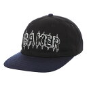 yCAP/ Xq/ XP[g{[hzBAKER (x[J[) SPIKE SNAPBACK CAP BLACK NAVY