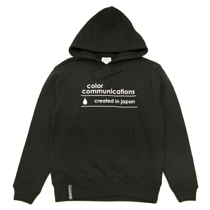 color communications (カラーコミュニケーションズ) CREATED IN JAPAN LOGO BLACK PARKA パーカー