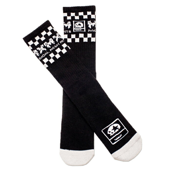 【スケボーソックス/ ソックス/ スケートボード】MAGICAL MOSH MISFITS（マジカル モッシュ ミスフィッツ）CHECKER SOCKS BLACK