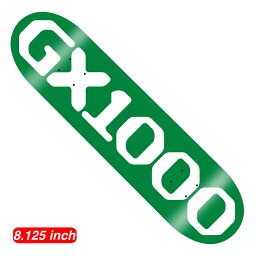 【スケボー/スケートボード/スケボーデッキ/スケートボードデッキ】【送料無料】GX1000(ジーエックスセン) OG LOGO GREEN デッキ 8.125インチ / DECK arktzスケートバッグ付き
