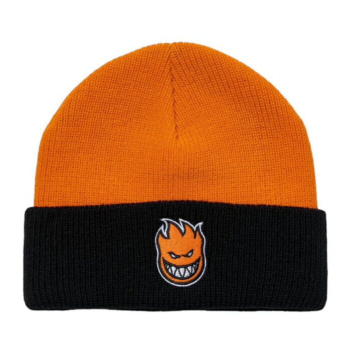 yBEANIE/ Xq/ XP[g{[hzSPITFIRE (Xsbgt@CA) BIGHEAD FILL CUFF BEANIE BLACK ORANGE r[j[