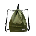 【スケボー/スケートボード/バックパック】ARKTZ THROW UP LOGO KNAP SACK OLIVE / WHITE / BLACK