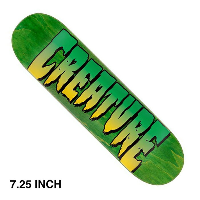 【キッズ/スケートボードデッキ】CREATURE SKATEBOARDS(クリーチャー・スケートボード)LTD LOGO /GREEN / 7.25