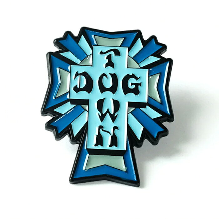 【ピンズ/スケートボード】【送料無料】DOG TOWN（ドッグタウン）CROSS LOGO COLOR ENAMEL PIN / BLUEスケートボードアパレル/PINS