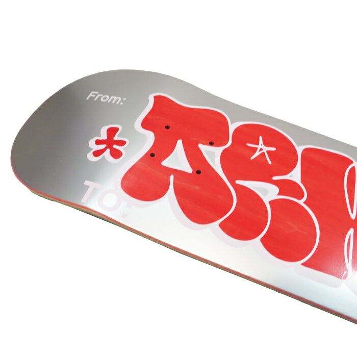 【スケボー/スケートボードデッキ】【送料無料】ARKTZ THROW UP LOGO DECKSILVER /...