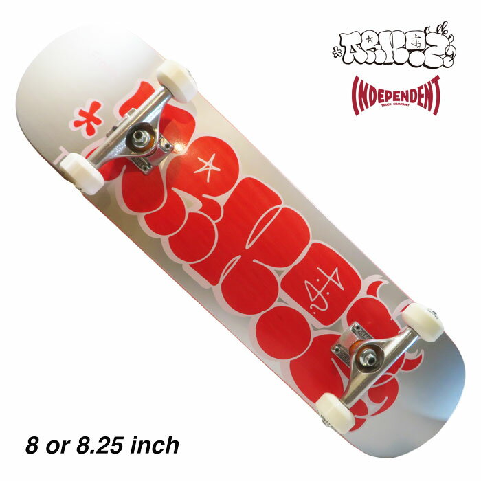 【スケボー/スケートボード/完成品】【送料無料】ARKTZ × INDEPENDENT コンプリートセットTHROW UP LOGO / 8" / 8.25"インチ / REDARKT..