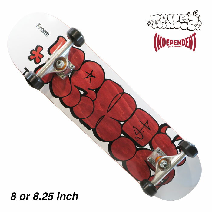 【スケボー/スケートボード/完成品】【送料無料】ARKTZ × INDEPENDENT コンプリートセットTHROW UP LOGO DECK 8
