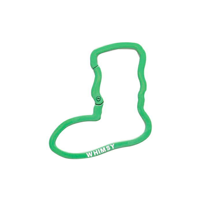 Rakuten - 【アクセサリー / キーチェーン】【送料無料】WHIMSY SOCKS (ウィムジー・ソックス) SOCKS LOGO CARABINER / GREEN キーチェーン / カラビナ