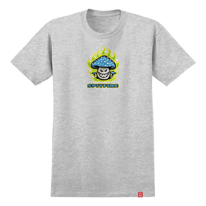 Rakuten - 【スケートボード / Tシャツ】【送料無料】SPITFIRE WHEELS(スピットファイヤー・ウィール)MUSHROOM BIGHEAD S/S T-SHIRTS HEATHER GREYスケートボード / アパレル