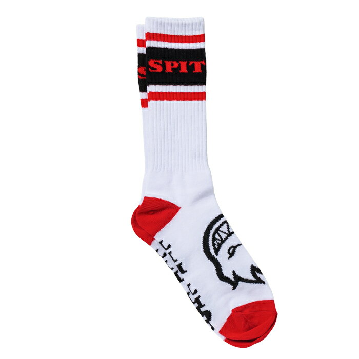 Rakuten - 【ソックス/ スケートボード】【送料無料】SPITFIRE WHEELS(スピットファイヤー・ウィール)CLASSIC 87' BIGHEAD SOCKS 2026 / WHITE BLACK REDスケートボードアパレル/ソックス