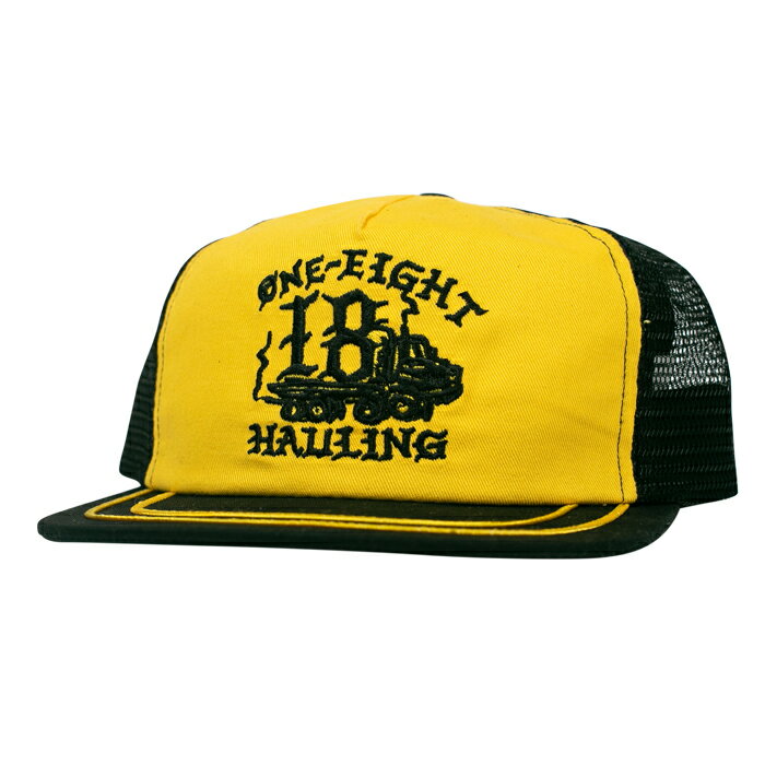 Rakuten - 【CAP/ 帽子/ スケートボード】【送料無料】ANTIHERO SKATEBOARDS(アンチヒーロー・スケートボード) ONE EIGHT HAULING SNAPBACK MESH TRUCKERBLACK / YELLOWスケートボードアパレル/CAP
