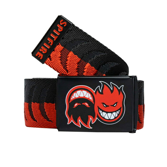 Rakuten - 【ベルト/ スケートボード】【送料無料】SPITFIRE WHEELS (スピットファイヤー・ウィール) ETERNAL CRESCENT JAQUARD WEB BELTBLACK REDスケボー / スケートボード