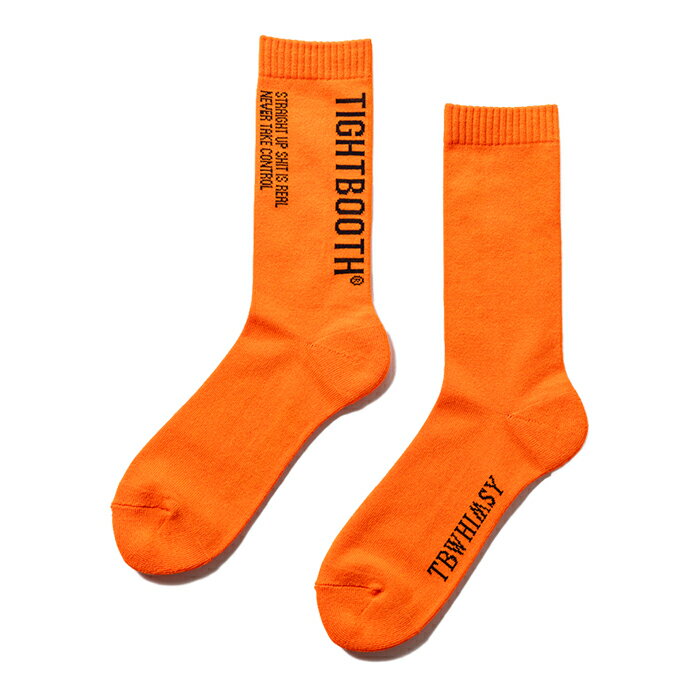 乐天商城 - 【ソックス/ スケートボード】【送料無料】TIGHTBOOTH (タイトブース) LABEL LOGO SOCKS / ORANGESS26-A04スケートボードアパレル/ソックス