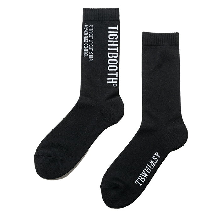 乐天商城 - 【ソックス/ スケートボード】【送料無料】TIGHTBOOTH (タイトブース) LABEL LOGO SOCKS / BLACKSS26-A04スケートボードアパレル/ソックス