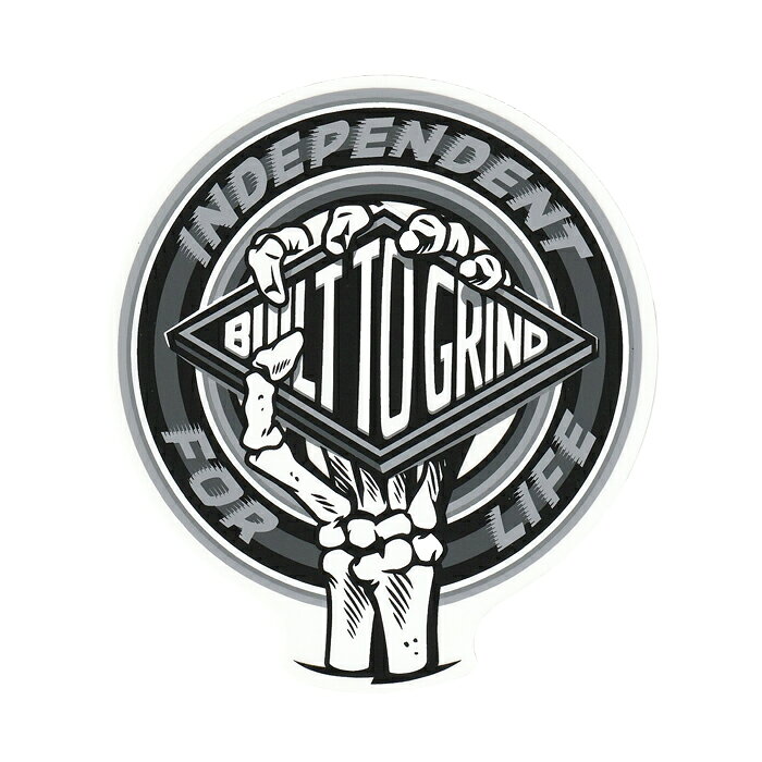 BUILT TO GRINDなどのハードコアなスローガンを掲げるトラックカンパニー"INDEPENDENT TRUCKS CO." FOR LIFE CLUTCH のステッカーです。 SIZE 約 9 x 10cm 注意：モニターの発色の具合によって実際のものと色が異なる場合がございます。INDEPENDENT / FOR LIFE CLUTCH STICKER 3.5"inch GREY