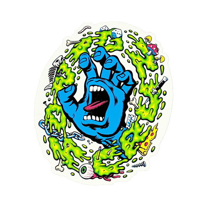 【STICKER /スケートボード】SANTA CRUZ (サンタクルズ) SLIME SCREAM STICKER 3.7...