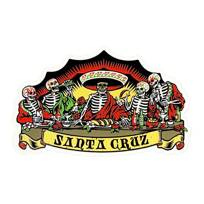 1973年カリフォルニアのサンタクルーズにて設立のスケートボードデッキカンパニー"SANTA CRUZ SKATEBOARDS" Jim Phillips（ジム・フィリップス)が80年代にデザインした"Screaming Hand"は今もなお代表的なスケートボードグラフィックの一つです。 GUZMAN DINERSのステッカーです。 SIZE 約 12 x 7.7cm 注意：モニターの発色の具合によって実際のものと色が異なる場合がございます。SANTA CRUZ / GUZMAN DINERS STICKER 4.25"inch