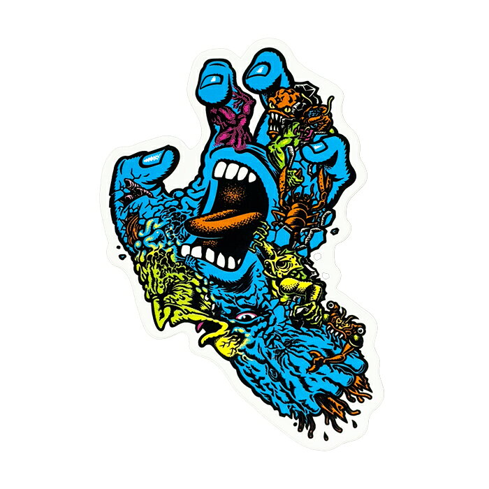 1973年カリフォルニアのサンタクルーズにて設立のスケートボードデッキカンパニー"SANTA CRUZ SKATEBOARDS" Jim Phillips（ジム・フィリップス)が80年代にデザインした"Screaming Hand"は今もなお代表的なスケートボードグラフィックの一つです。 ROSKOPP SCREAMING FIVEのステッカーです。 SIZE 約 8.5 x 12.4cm 注意：モニターの発色の具合によって実際のものと色が異なる場合がございます。SANTA CRUZ / ROSKOPP SCREAMING FIVE STICKER 4.75"inch