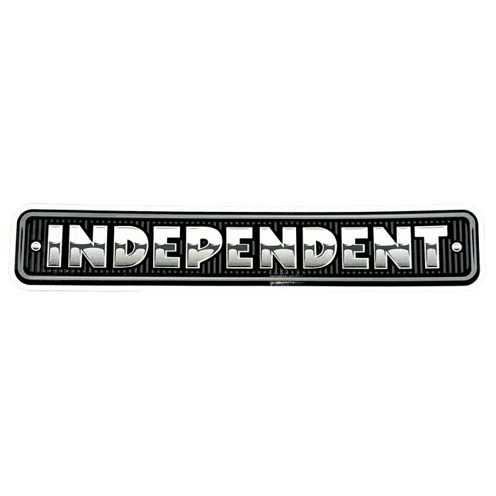 BUILT TO GRINDなどのハードコアなスローガンを掲げるトラックカンパニー"INDEPENDENT TRUCKS CO." CHROME BAR のステッカーです。 SIZE 約 20.4 x 3.9cm 注意：モニターの発色の具合によって実際のものと色が異なる場合がございます。INDEPENDENT / CHROME BAR STICKER 8"inch