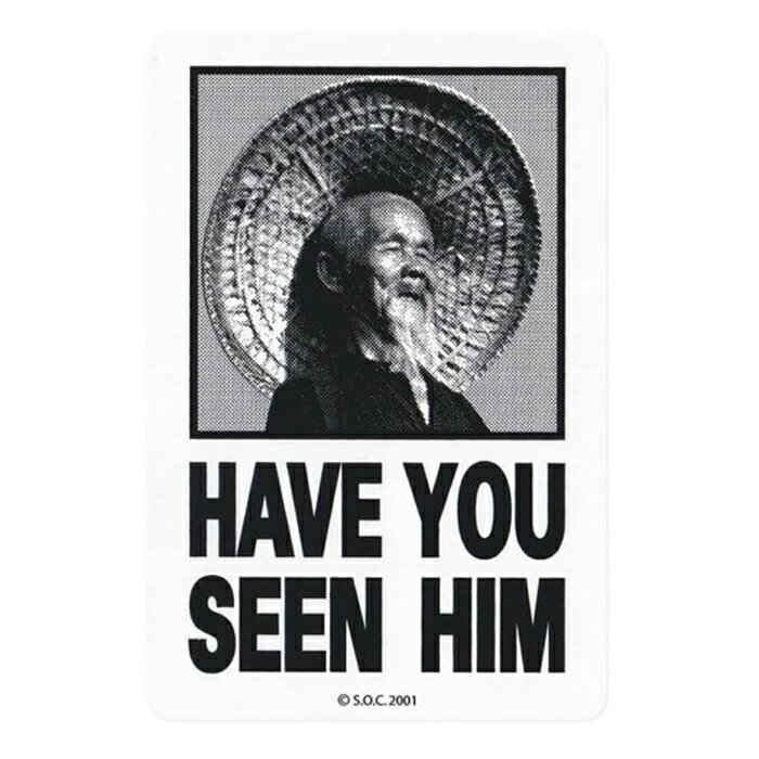 1978年にジョージパウエルとステイシーペラルタによって設立されたスケートボードカンパニー"POWELL PERALTA" HAVE U SEEN HIMのステッカーです。 SIZE 約 7.4 x 11cm 注意：モニターの発色の具合によって実際のものと色が異なる場合がございます。POWELL PERALTA / HAVE U SEEN HIM STICKER BLACK 4.25"inch