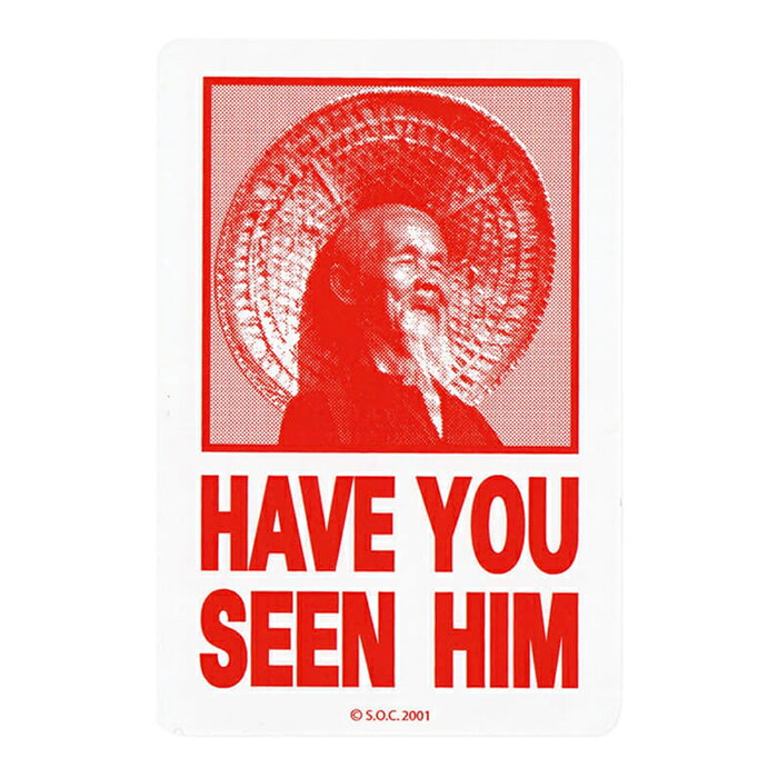 1978年にジョージパウエルとステイシーペラルタによって設立されたスケートボードカンパニー"POWELL PERALTA" HAVE U SEEN HIMのステッカーです。 SIZE 約 7.4 x 11cm 注意：モニターの発色の具合によって実際のものと色が異なる場合がございます。POWELL PERALTA / HAVE U SEEN HIM STICKER RED 4.25"inch