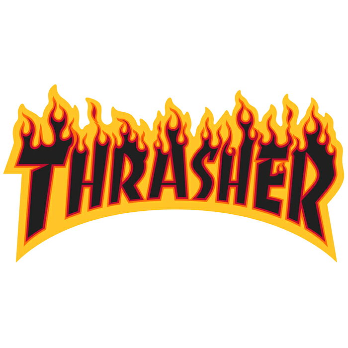 世界一のスケートボードメディア"THARSHER MAGAZINE"（スラッシャー・マガジン） FRAMEのステッカーです。 SIZE 約 26.3 x 13.7 cm 注意：モニターの発色の具合によって実際のものと色が異なる場合がございます。THRASHER MAGAZINE / FRAME STICKER LARGE 10"inch / BLACK / ステッカー