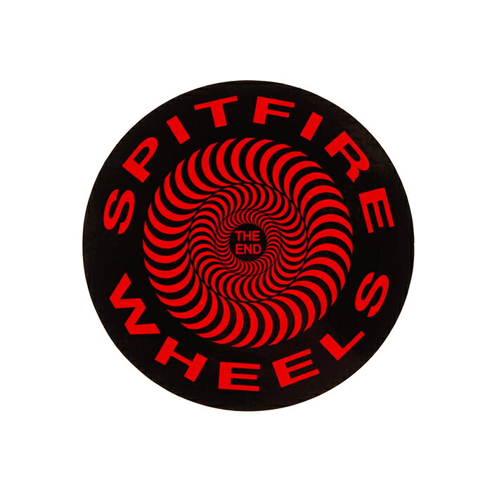 サンフランシスコ発スケートボードウィールカンパニーSPITFIRE WHEELS (スピットファイヤー・ウィール) 。 CLASSIC SWIRLのステッカーです。 SIZE 約 6.4 x 6.4 cm 注意：モニターの発色の具合によって実際のものと色が異なる場合がございます。SPITFIRE WHEELS / CLASSIC SWIRL STICKER SMALL BLACK RED