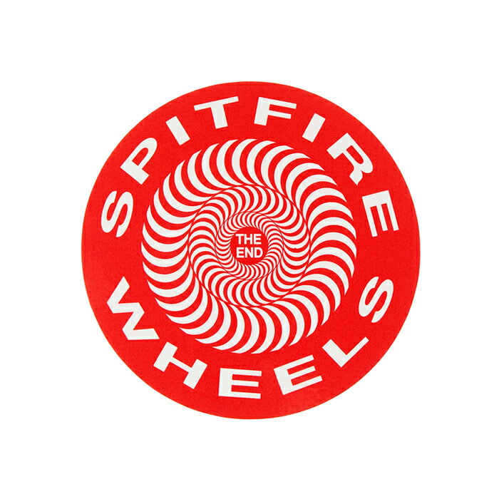 サンフランシスコ発スケートボードウィールカンパニーSPITFIRE WHEELS (スピットファイヤー・ウィール) 。 CLASSIC SWIRLのステッカーです。 SIZE 約 6.4 x 6.4 cm 注意：モニターの発色の具合によって実際のものと色が異なる場合がございます。SPITFIRE WHEELS / CLASSIC SWIRL STICKER SMALL RED WHITE