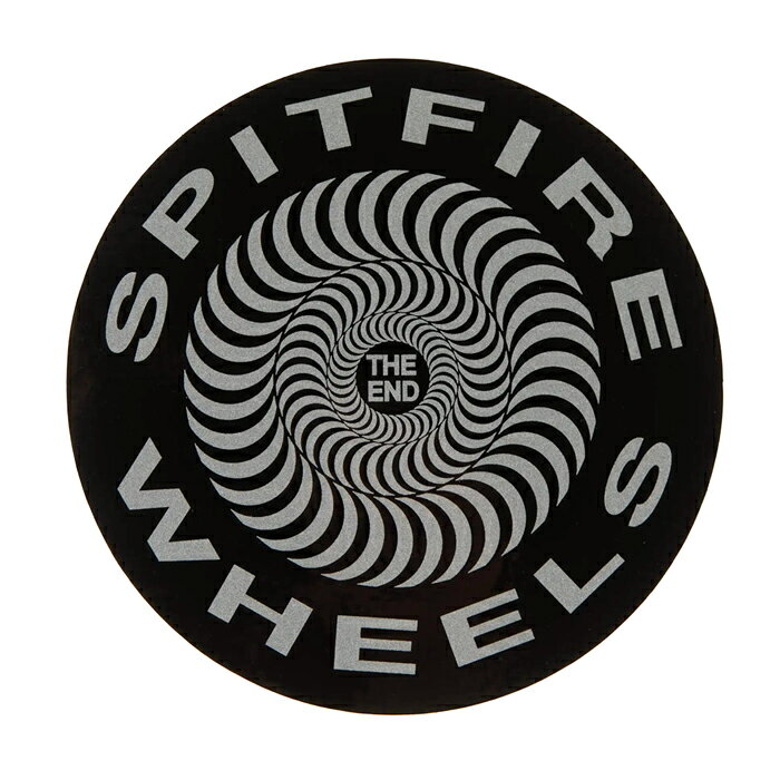 サンフランシスコ発スケートボードウィールカンパニーSPITFIRE WHEELS (スピットファイヤー・ウィール) 。 CLASSIC SWIRLのステッカーです。 SIZE 約 11.5 x 11.5 cm 注意：モニターの発色の具合によって実際のものと色が異なる場合がございます。SPITFIRE WHEELS / CLASSIC SWIRL STICKER MEDIUM BLACK SILVER