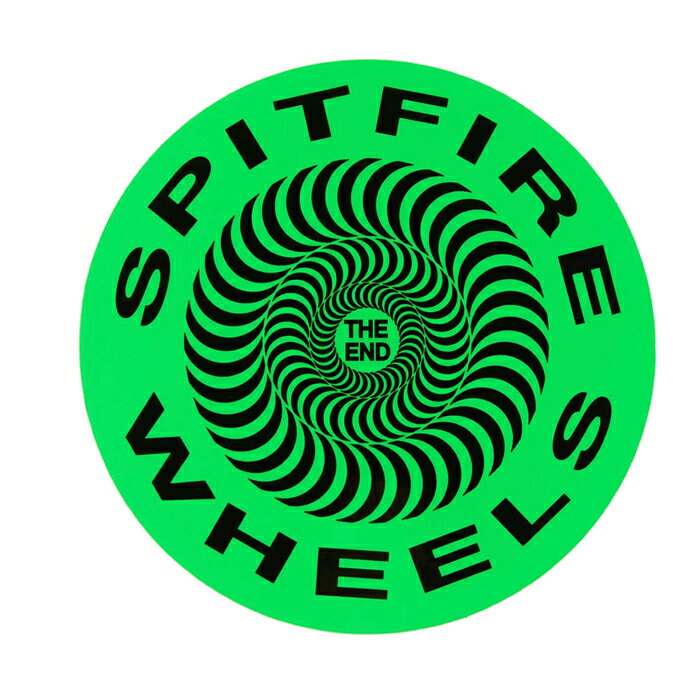 サンフランシスコ発スケートボードウィールカンパニーSPITFIRE WHEELS (スピットファイヤー・ウィール) 。 CLASSIC SWIRLのステッカーです。 SIZE 約 11.5 x 11.5 cm 注意：モニターの発色の具合によって実際のものと色が異なる場合がございます。SPITFIRE WHEELS / CLASSIC SWIRL STICKER MEDIUM GREEN BLACK