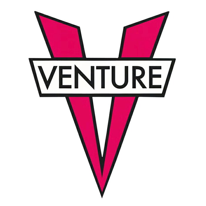 安定感のある乗り心地で人気のVENTURE TRUCK (ベンチャー・トラック) 。 V DIE CUTのステッカーです。 SIZE 約 11.6 x 15.2 cm 注意：モニターの発色の具合によって実際のものと色が異なる場合がございます。VENTURE TRUCKS / V DIE CUT STICKER MEDIUM PINK