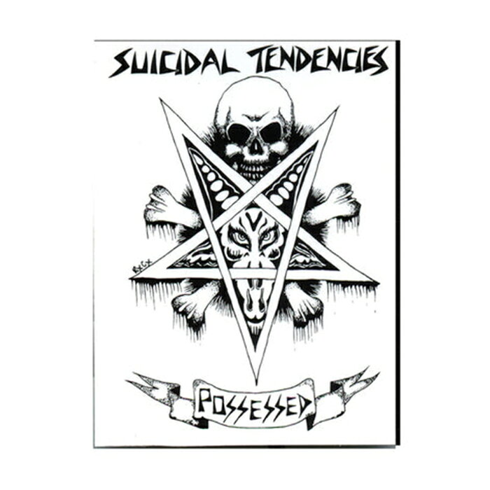HARDCORE PUNKバンドSuicidal Tendenciesカンパニーオフィシャルの"SUICIDAL SKATES" スーサイダルテンデンシーズのフロントマン、マイク・ミューアの実兄でもあるジム・ミューアはDOG TOWNの創設者。 SUICIDAL TENDENCIES POSSESSEDのステッカーです。 SIZE 約 8.4 x 10.7 cm 注意：モニターの発色の具合によって実際のものと色が異なる場合がございます。SUICIDAL SKATES / SUICIDAL TENDENCIES POSSESSED WHITE STICKER 3.25"inch ステッカー
