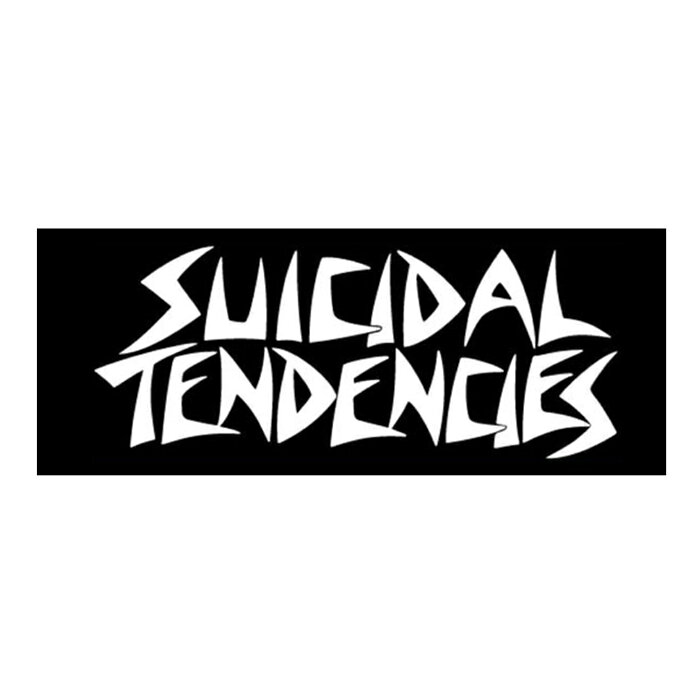 HARDCORE PUNKバンドSuicidal Tendenciesカンパニーオフィシャルの"SUICIDAL SKATES" スーサイダルテンデンシーズのフロントマン、マイク・ミューアの実兄でもあるジム・ミューアはDOG TOWNの創設者。 SUICIDAL TENDENCIESのステッカーです。 SIZE 約 16.6 x 6.9 cm 注意：モニターの発色の具合によって実際のものと色が異なる場合がございます。SUICIDAL SKATES / SUICIDAL TENDENCIES BLACK STICKER 6.5"inch ステッカー
