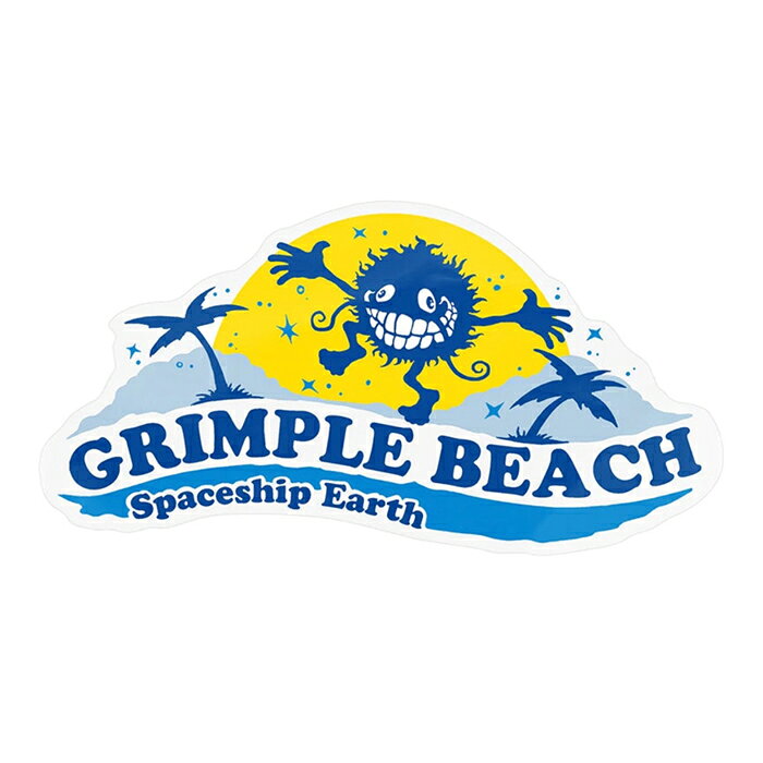 ANTIHEROのゲストボードブランドGRIMPLE STIXです。 GRIMPLE BEACH SPACESHIP EARTH のステッカーです。 SIZE 約 12.8 x 6.4 cm 注意：モニターの発色の具合によって実際のものと色が異なる場合がございます。GRIMPLE STIX / GRIMPLE BEACH SPACESHIP EARTH STICKER 5"inch ステッカー