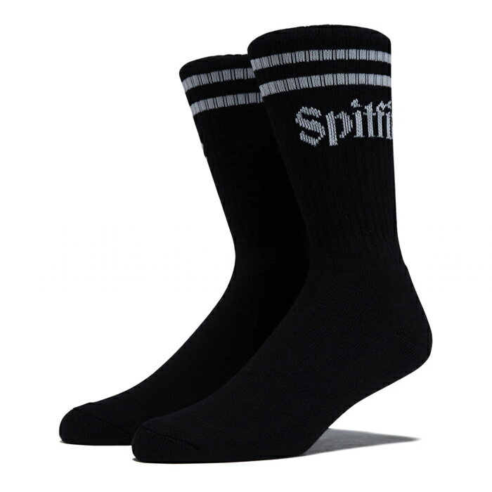 Rakuten - 【ソックス/ スケートボード】【送料無料】SPITFIRE WHEELS(スピットファイヤー・ウィール)MOLOTOV SCRIPT SOCKS / BLACK / WHITEスケートボードアパレル/ソックス