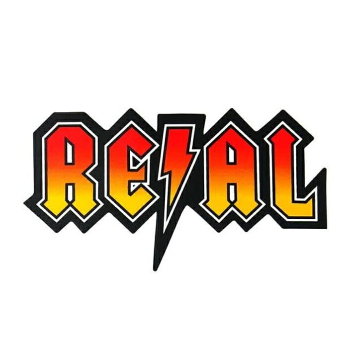 1989年にサンフランシスコにてトミー ゲレロとジム シーボーとDELUXE (REAL,ANTIHERO,KROOKED,THUNDER TRUCK,SPITFIRE WHEELSの親会社) によって設立。 "REAL" (本物の) スケートボードの会社を創るというコンセプトがそのままブランド名になっています。 日本人スケートボーダー"浦野建隼"もチームライダーとして在籍しています。 ACDC のステッカーです。 SIZE 約 12.1 x 6.5 cm 注意：モニターの発色の具合によって実際のものと色が異なる場合がございます。REAL SKATEBOARDS (リアル・スケートボード) / ACDC STICKER 4.75"inch ステッカー