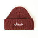 【BEANIE/ 帽子/ スケートボード】STRUSH WHEELSIGNATURE EMB BEANIE / MAROON ビーニー(4)