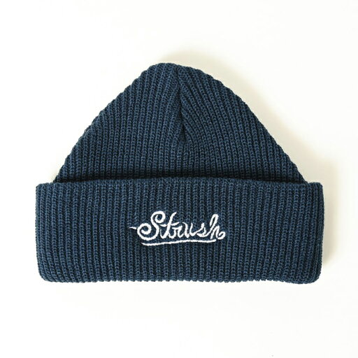 【BEANIE/ 帽子/ スケートボード】STRUSH WHEEL SIGNATURE EMB BEANIE NAVY ビーニー 【BEANIE/ 帽子/ スケートボード】STRUSH WHEEL SIGNATURE EMB BEANIE NAVY ビーニー