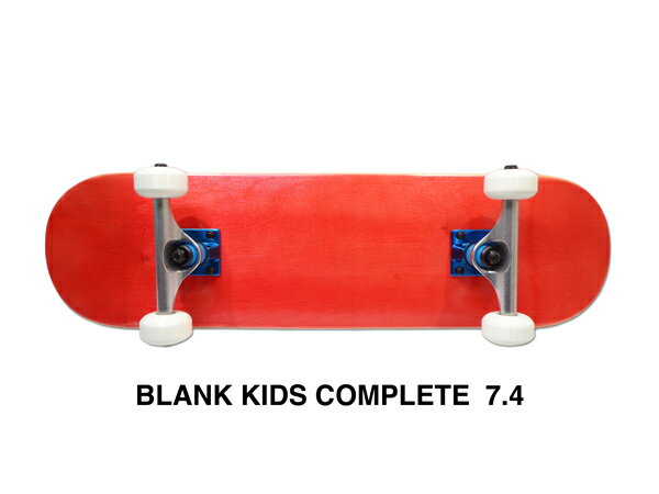 【スケボー/スケートボード/完成品】BLANK KIDS(ブランクキッズ) コンプリートセット 7.4インチ RED