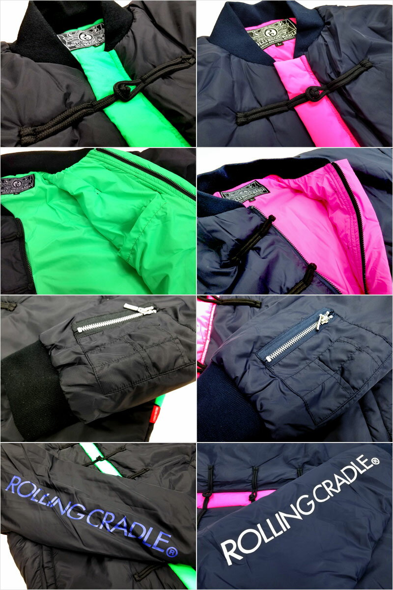 【SALE】【ロリクレ】ROLLING CRADLE（ローリングクレイドル）/NEON BOMBER JACKET /ボンバージャケット/MA-1