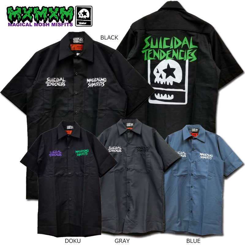 【SALE】【MxMXM】MAGICAL MOSH MISFITS（マジカル モッシュ ミスフィッツ）/SUICIDAL TENDENCIES x MxMxM “MAGICAL TENDENCIES” WORK SHIRT /ワークシャツ