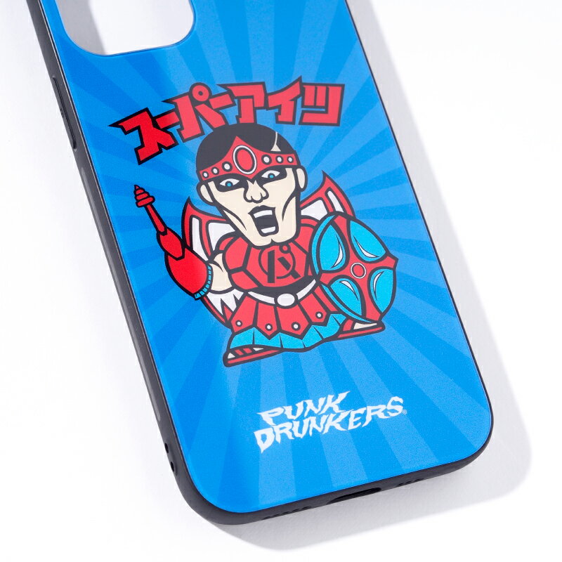 【受注生産】PUNK DRUNKERS(パンクドランカーズ)/TEMPERED GLASS iPhone CASE［スーパーあいつ］/iPhoneのみ